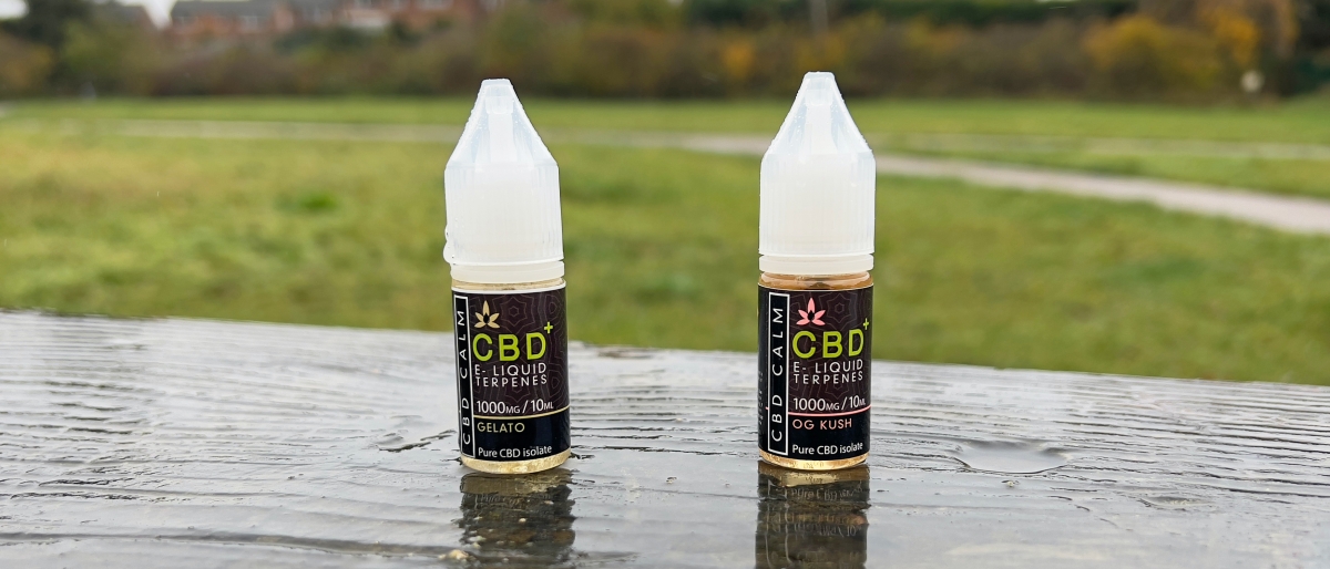 CBD Terpenes Vape Juice by CBD Calm for Vapoholic O.G Kush and Gelato
