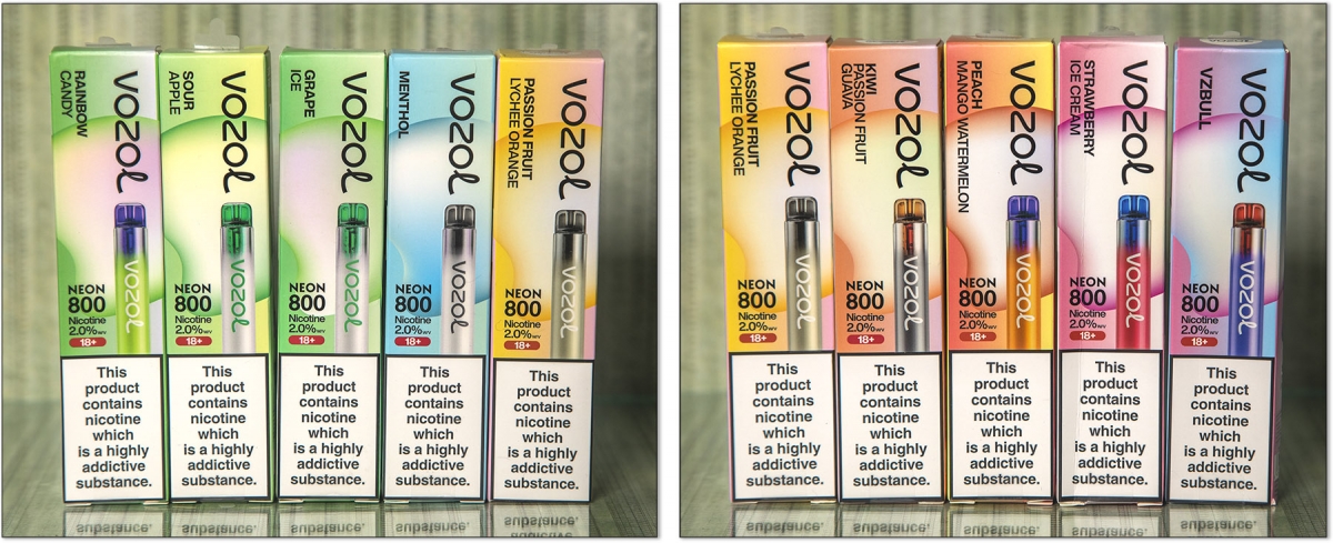 Vozol Neon 800 Disposable Vape range