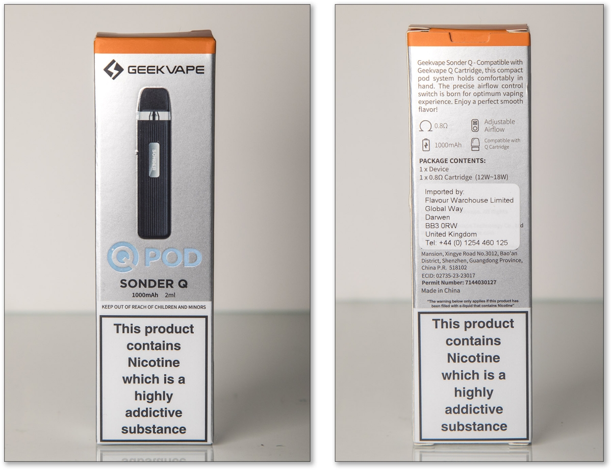GeekVape Sonder Q packaging