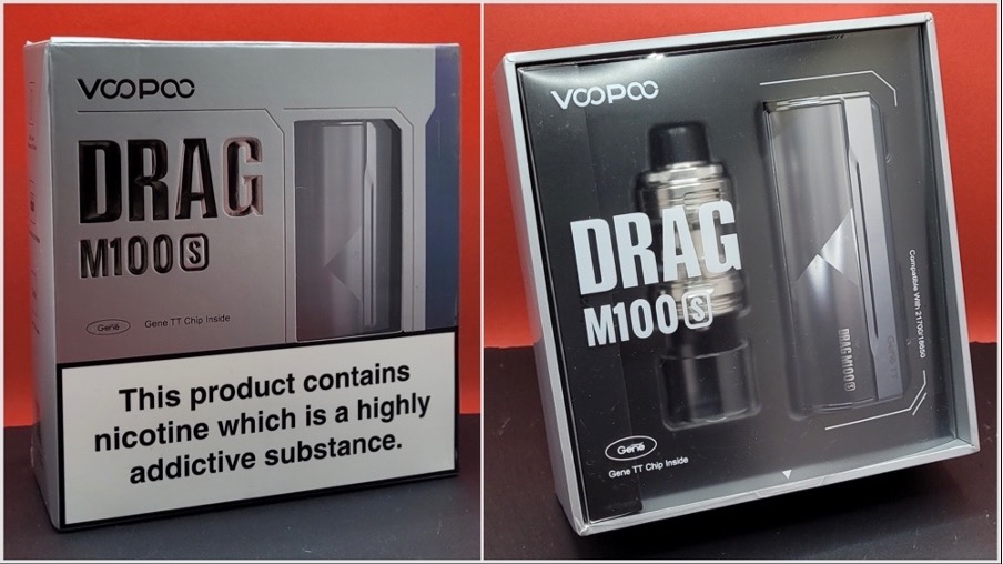 Voopoo Drag M100s kit unboxing