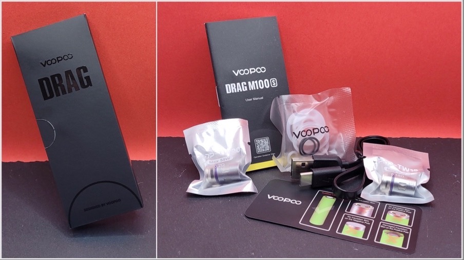 Voopoo Drag M100s kit contents