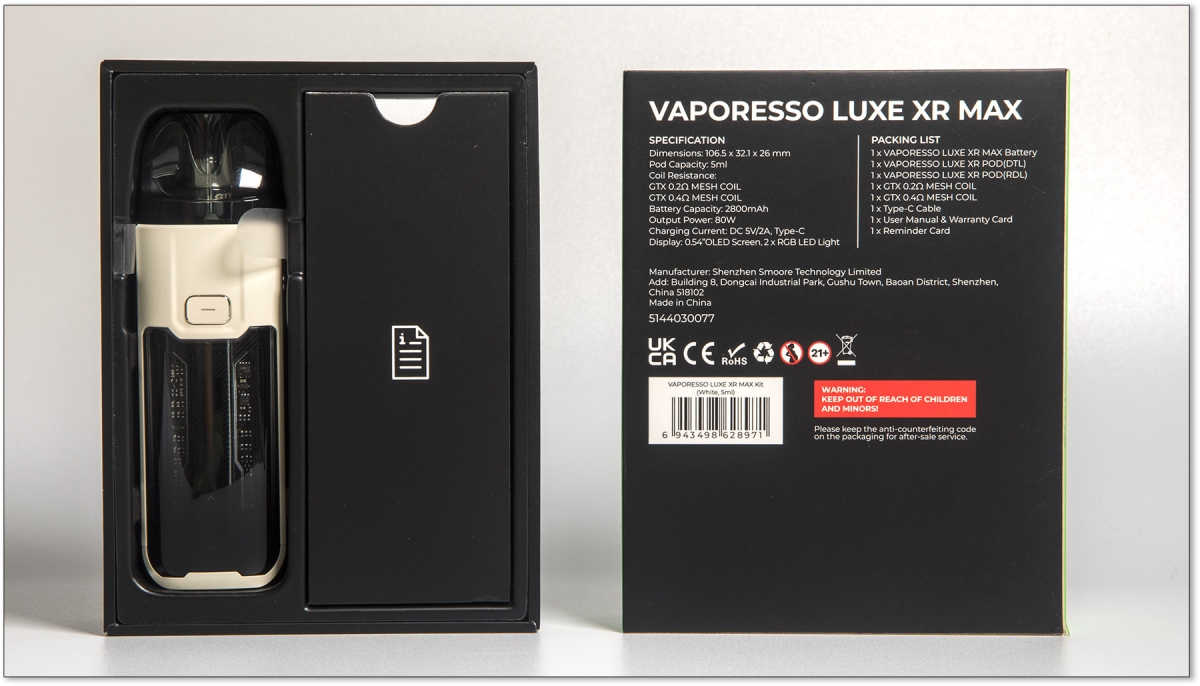 Vaporesso LUXE XR Max Kit unboxing