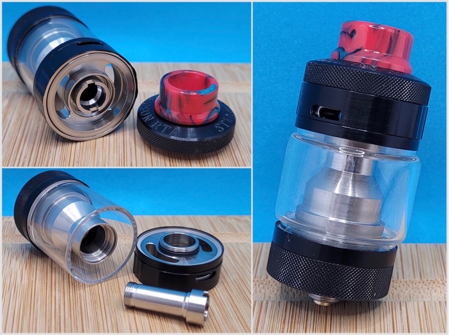 Steam Crave Meson RTA changing the glass