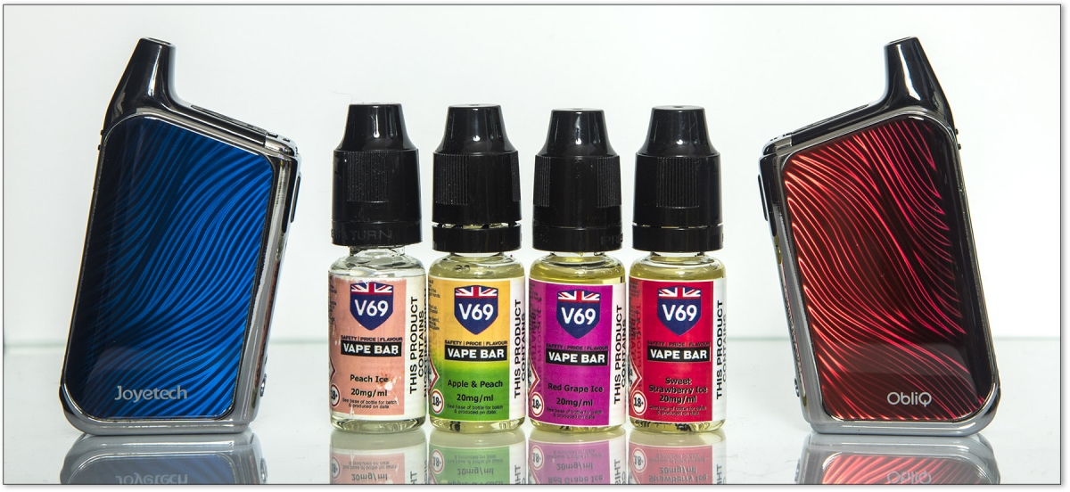 V69 Vape Bar Nic Salts Peach Ice, Apple & Peach, Red Grape Ice, Sweet Strawberry Ice