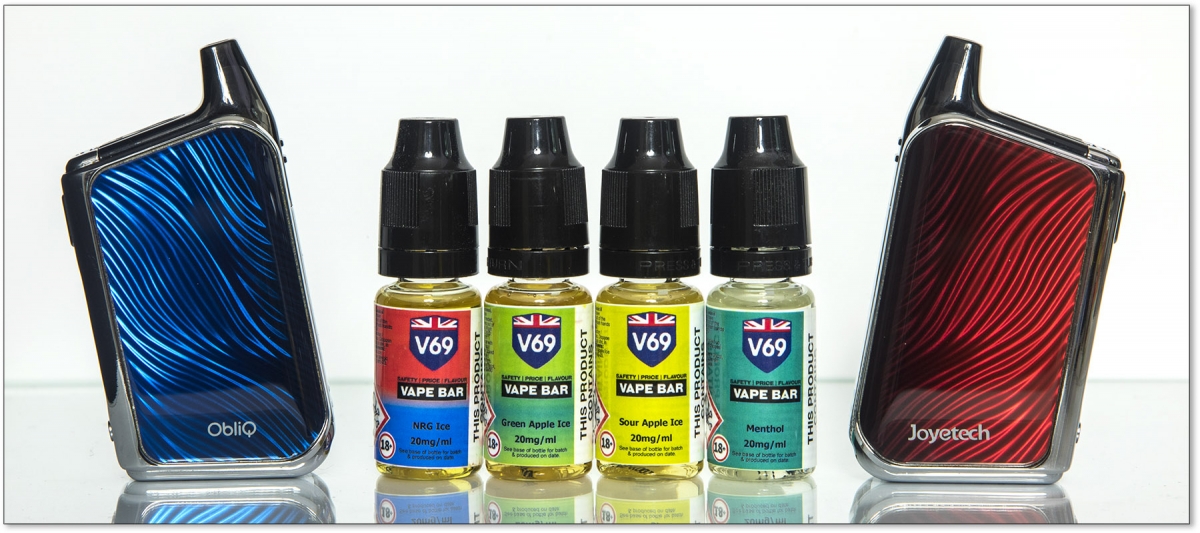 V69 Vape Bar Nic Salts NRG Ice, Green Apple Ice, Sour Apple Ice, Menthol