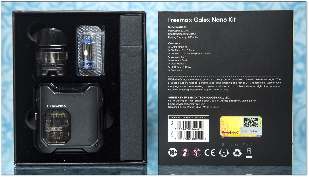 Freemax Galex Nano Pod Kit unboxing