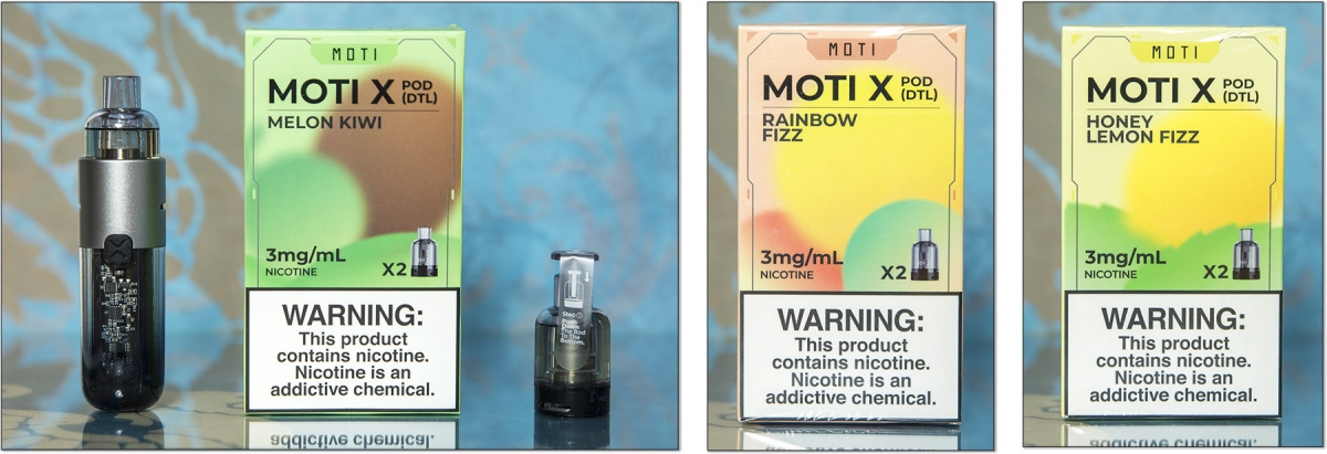 Moti X Mini Pod Kit flavours