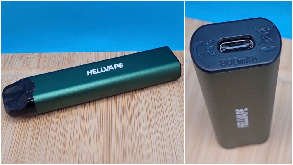 Hellvape Eir Pod kit charging port and mouthpiece