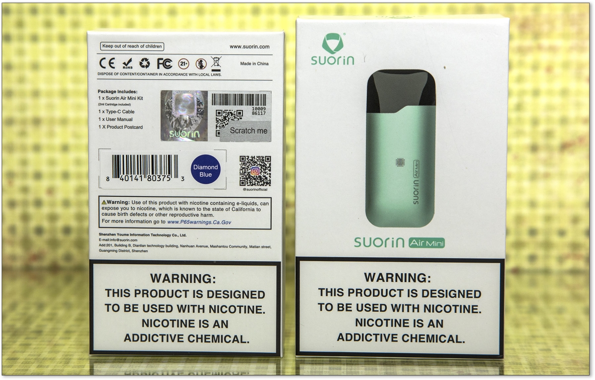Suorin Mini Air kit packaging