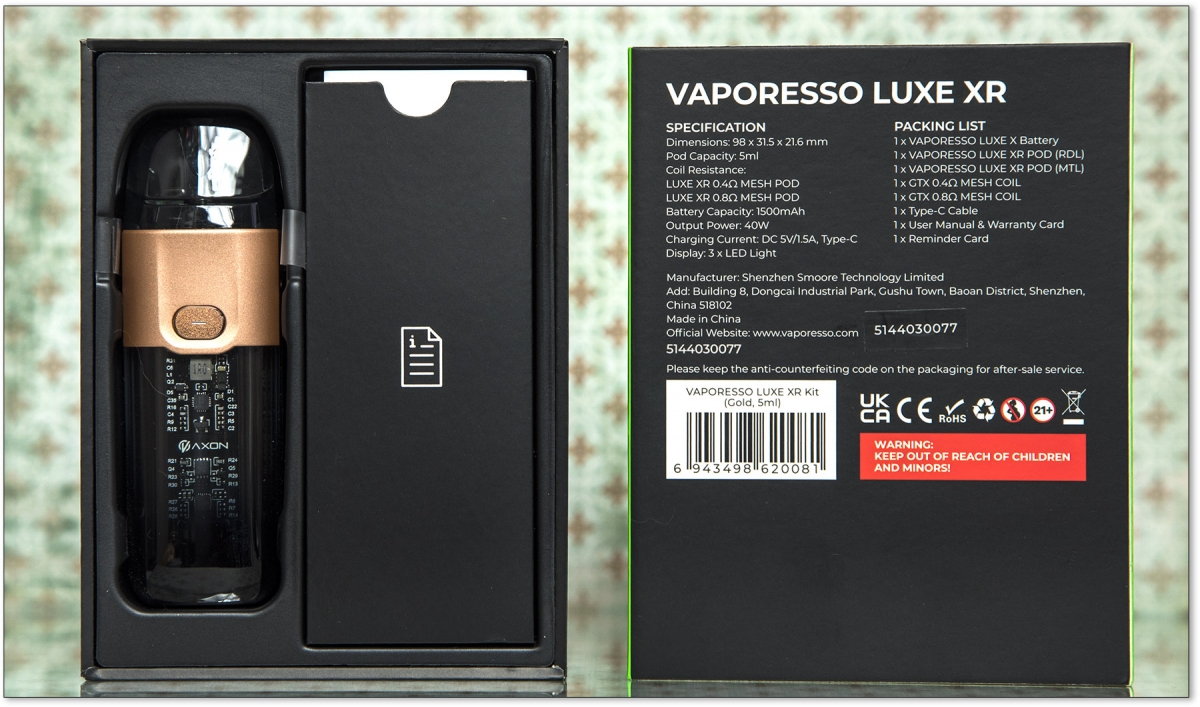 Vaporesso LUXE XR Pod Kit unboxing
