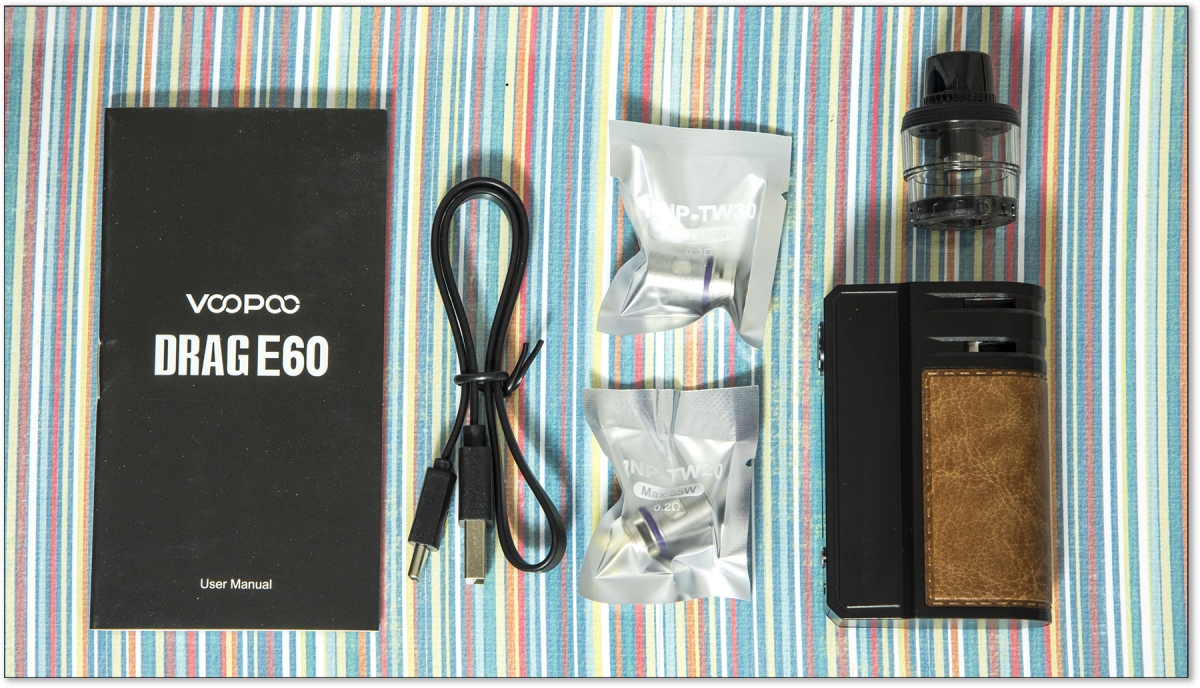 VooPoo DRAG E60 PodMod Kit contents