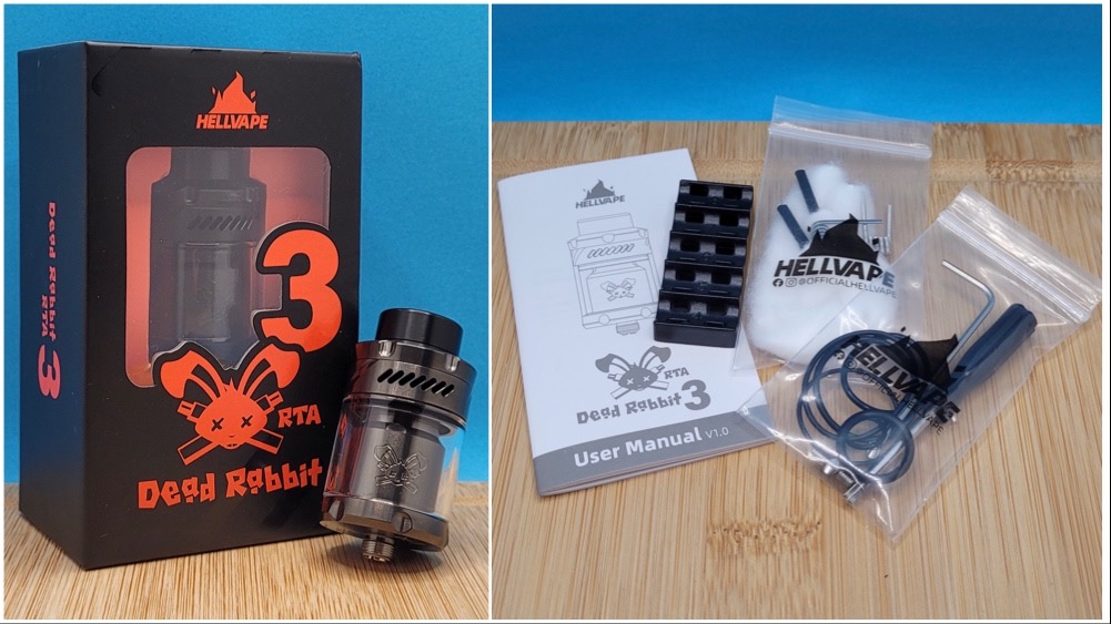 Hellvape Dead Rabbit 3 RTA unboxing and contents