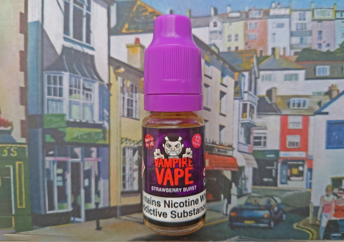 Strawberry Burst by Vampire Vape with a view