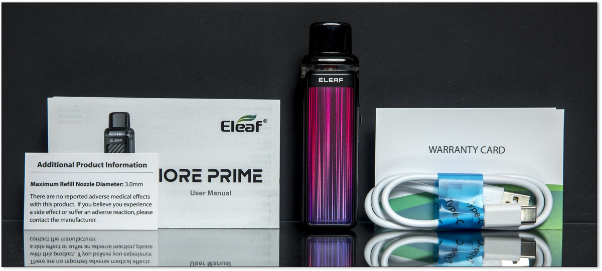 Eleaf IORE Prime Pod Kit contents