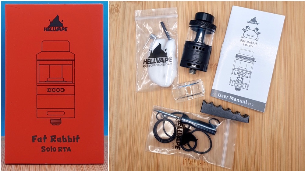 Hellvape Fat Rabbit Solo RTA unboxing and contents