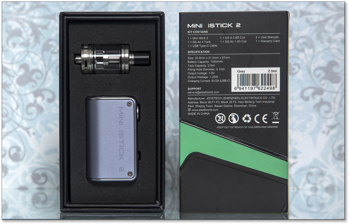 Mini iStick 2 Kit with Eleaf GS Air 4 Atomizer unboxing