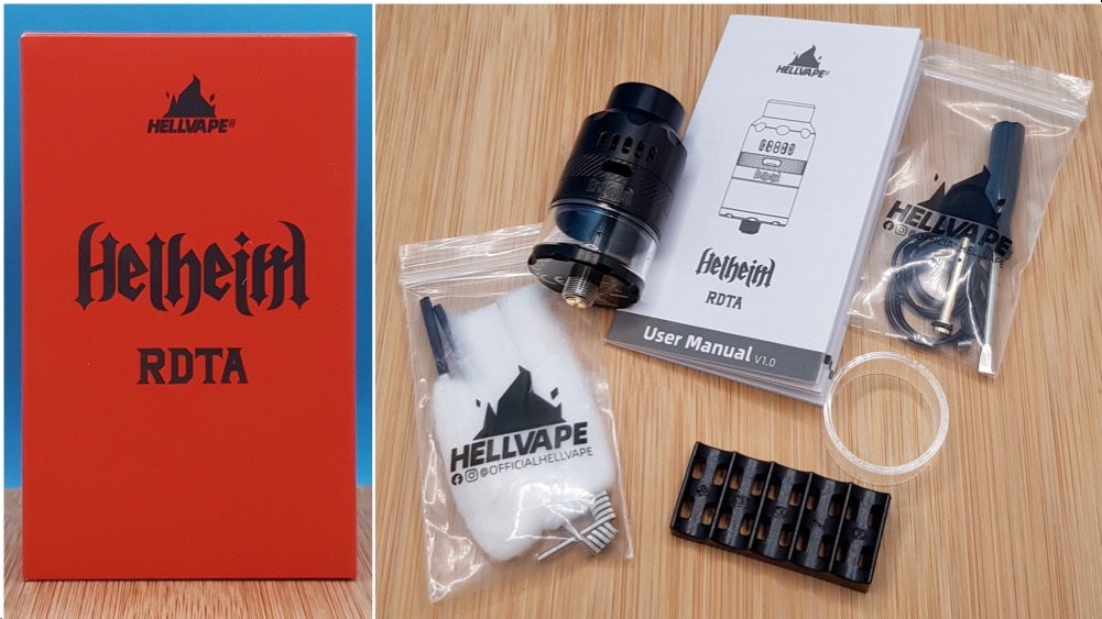 Hellvape Helheim RDTA box and contents