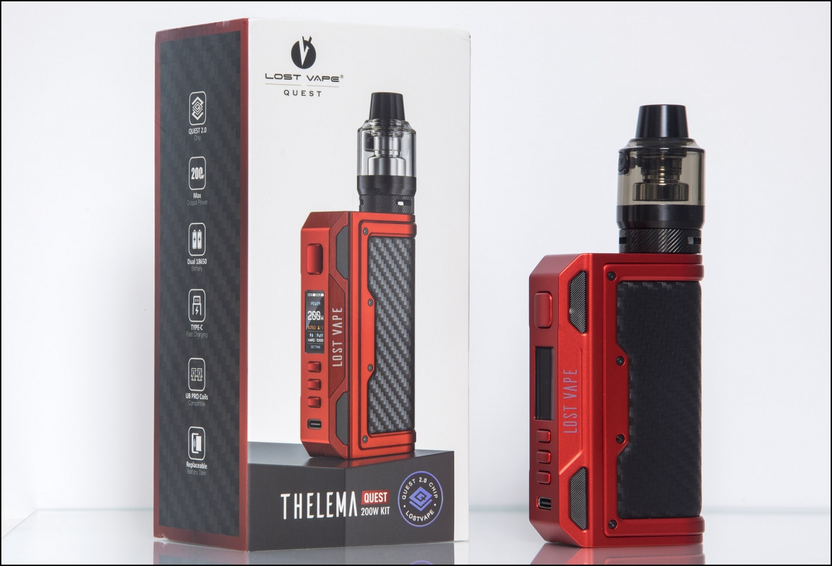 Lost Vape Thelema Quest & UB Pro 200W Kit (Solid Version) boxed