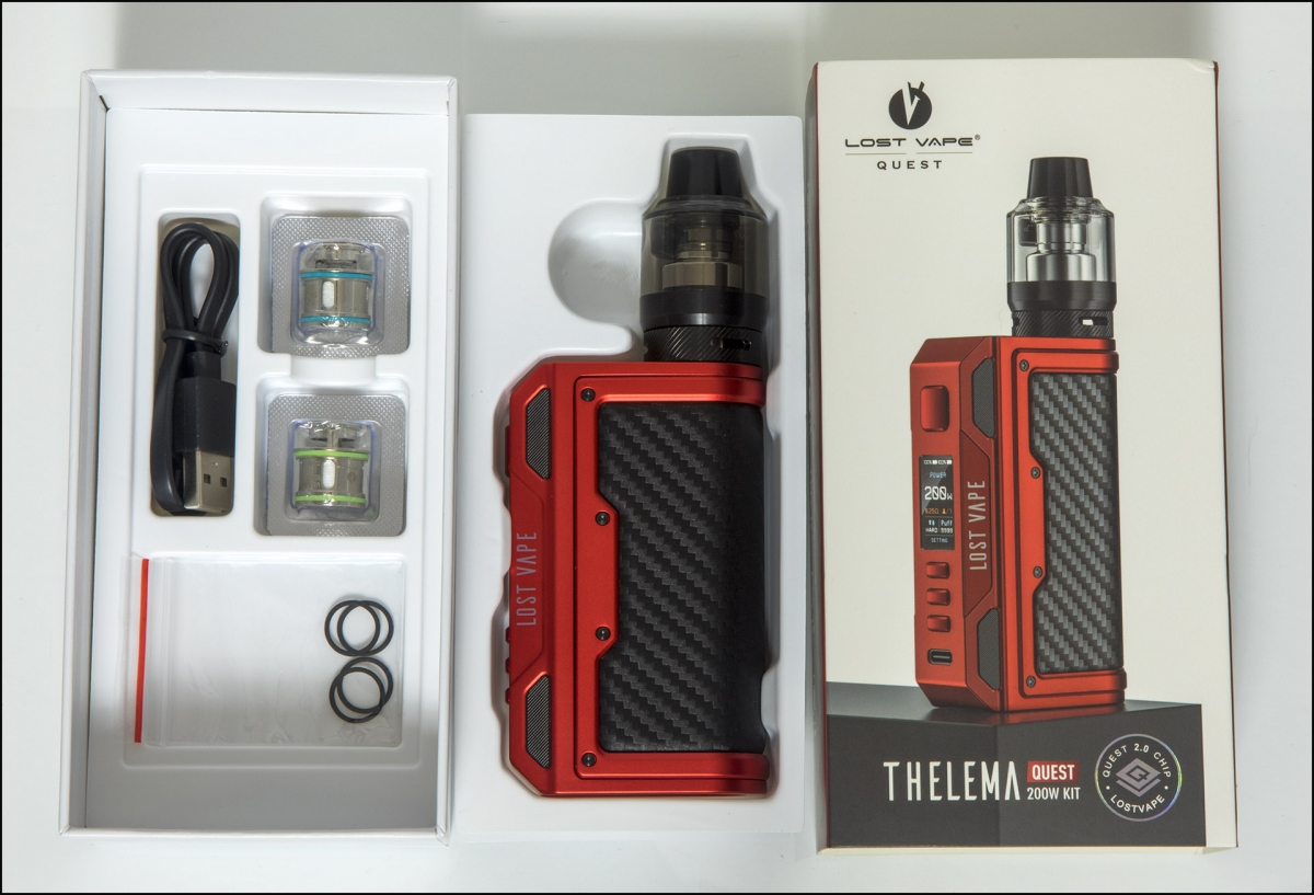 Lost Vape Thelema Quest & UB Pro 200W Kit (Solid Version) unboxing