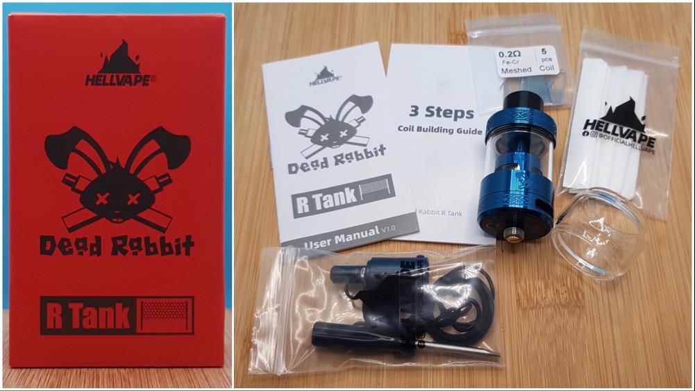Hellvape Dead Rabbit R Tank box and contents