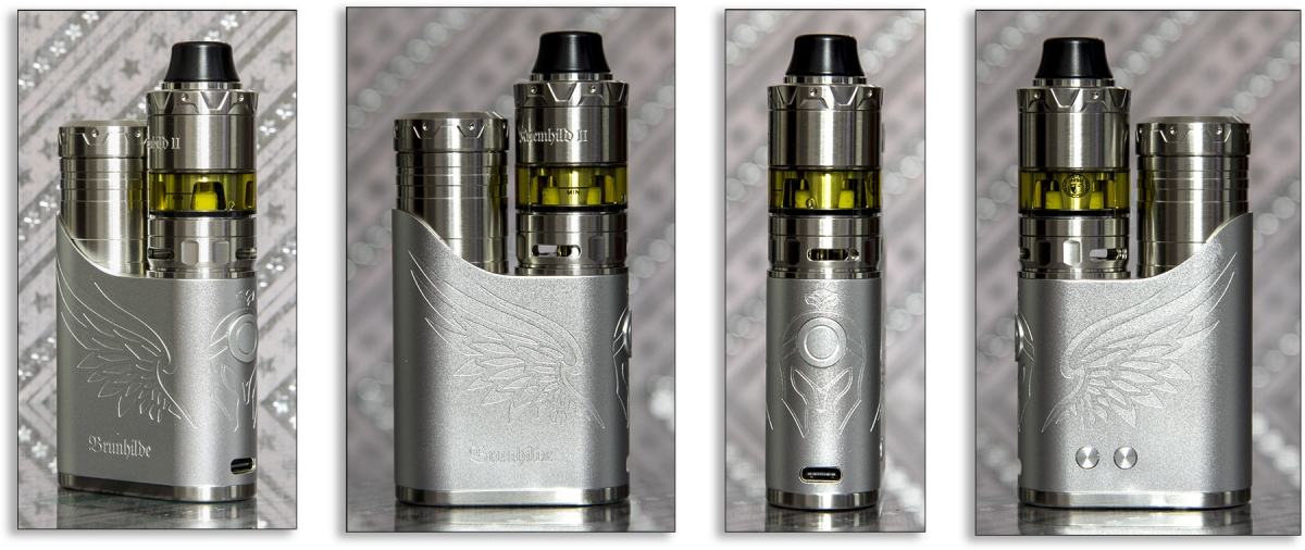 Vapefly Brunhilde SBS 100W and Kriemhild II Kit all angles