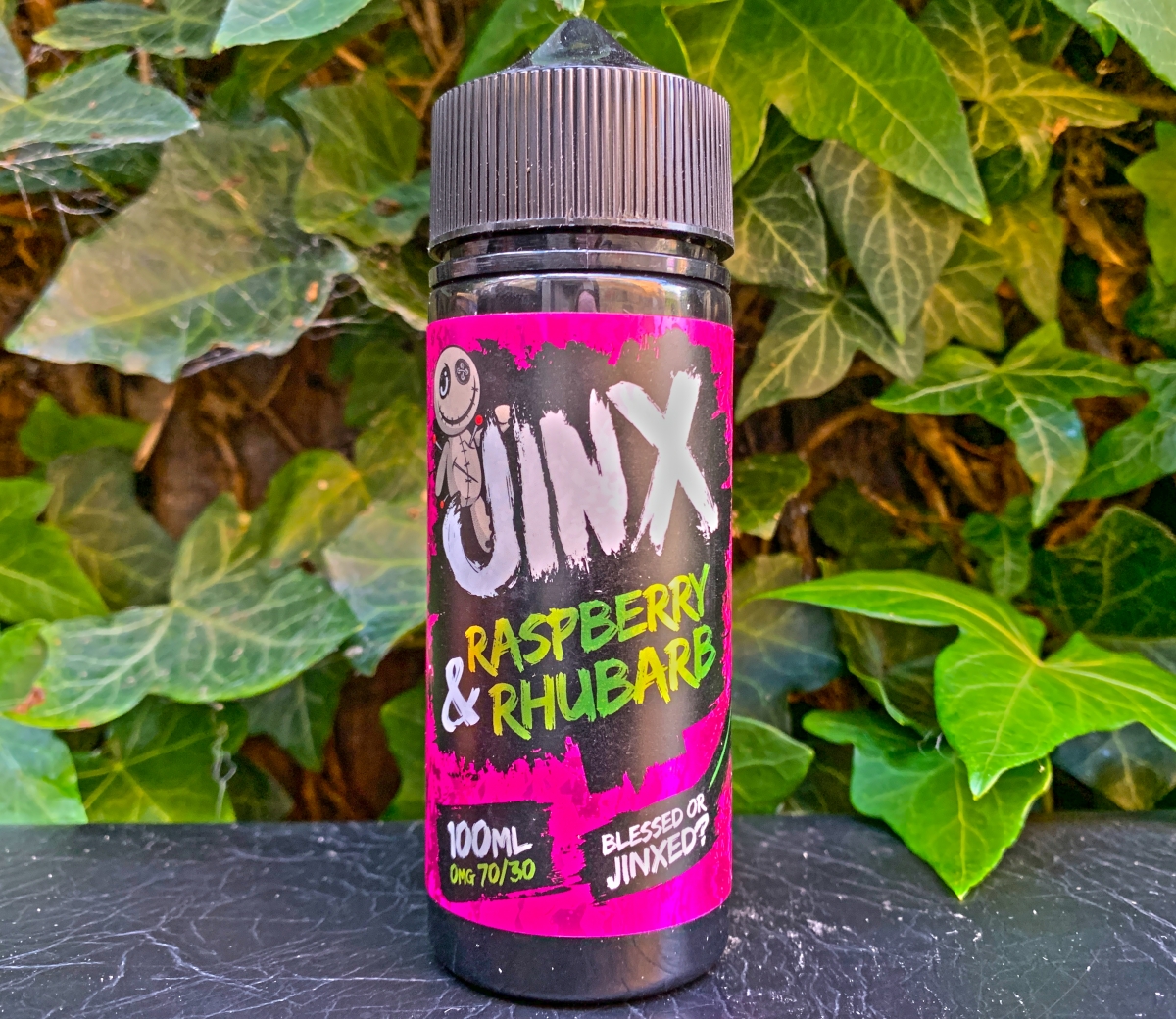 Jinx Shortfill E-liquid Range Raspberry and Rhubarb
