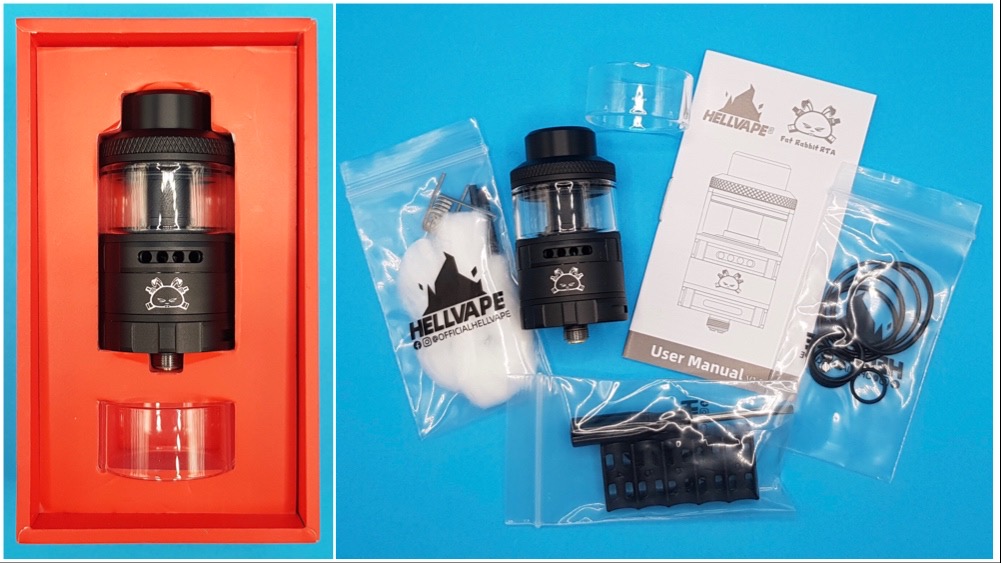 Hellvape Fat Rabbit RTA unboxing and contents