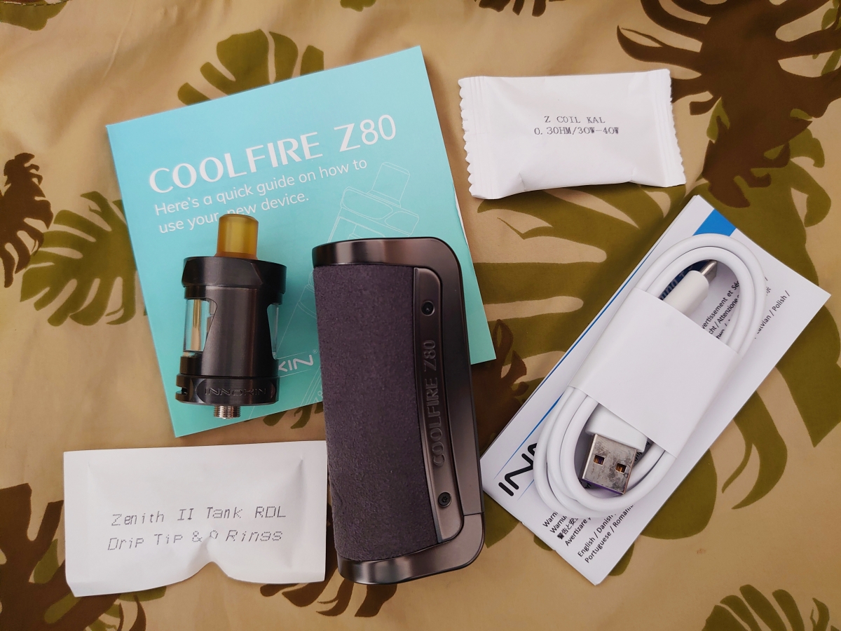 Innokin Coolfire Z80 and Zenith II contents