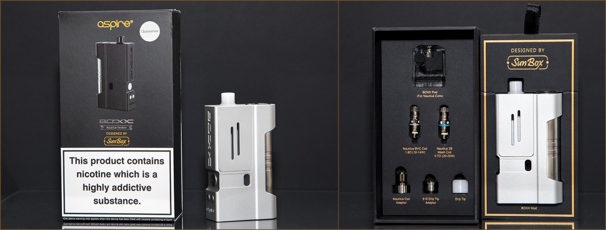 Aspire BOXX packaging and coils