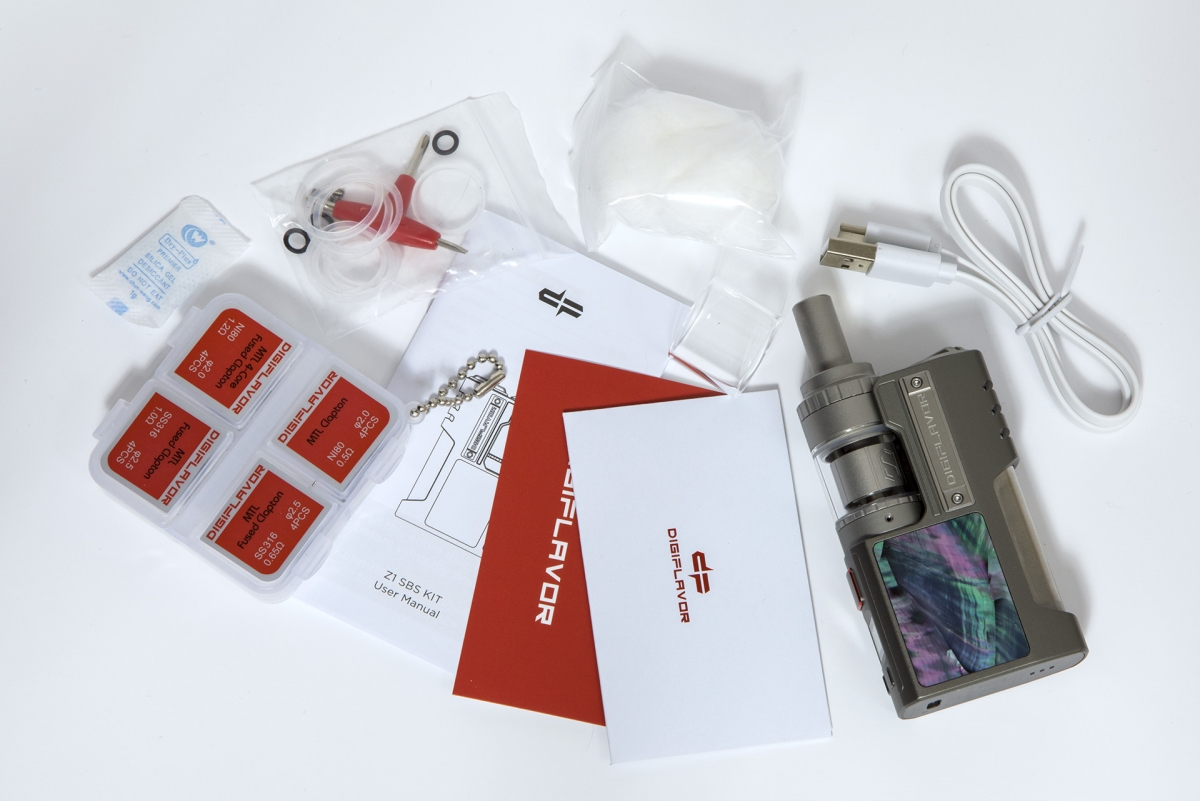 Digiflavor Z1 SBS and Siren3 GTA Kit contents