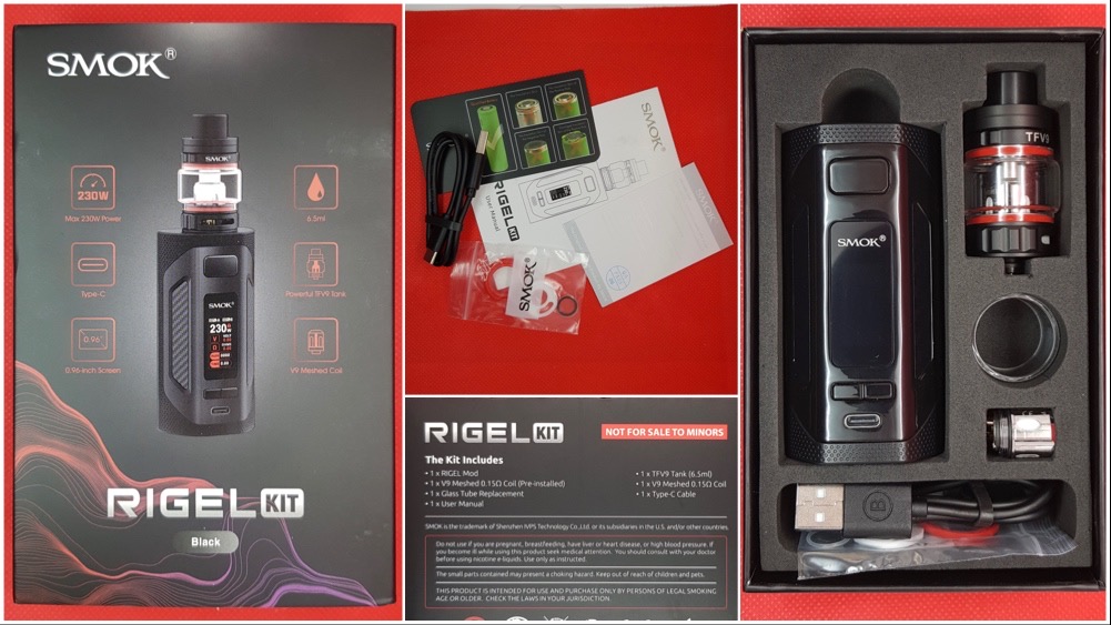 Smok Rigel Kit packaging and contents