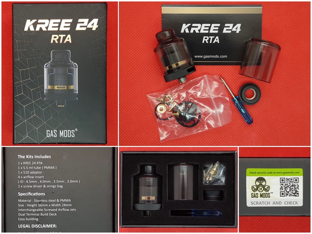 Gas Mods KREE packaging and contents