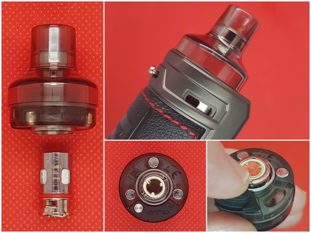 Voopoo Drag S airflow, coils and connectors