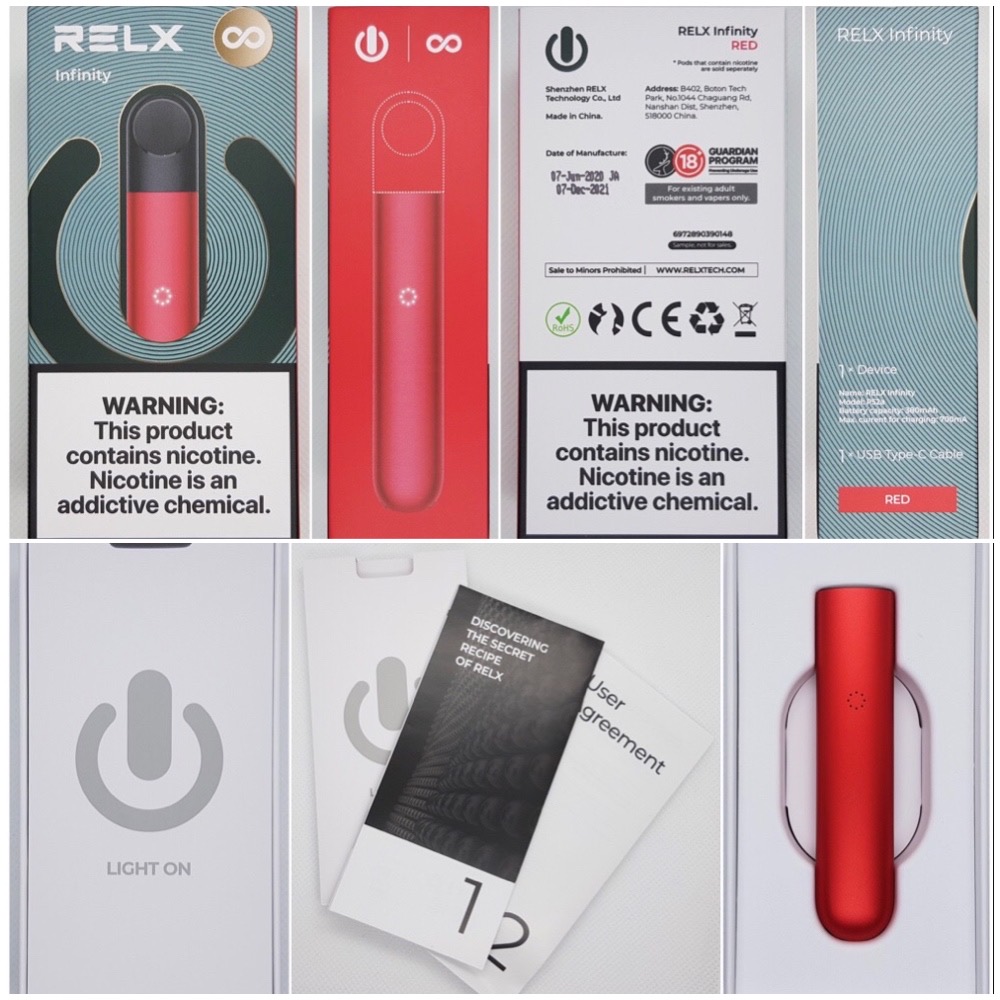 RELX Infinity pod kit packaging