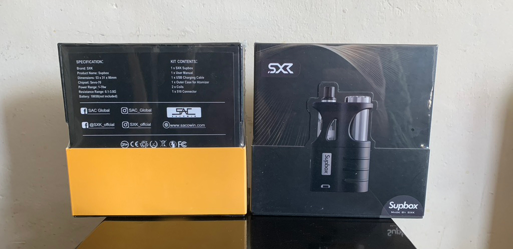 Sacowin SXK Supbox packaging