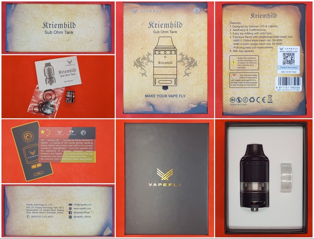Vapefly Kriemhild subohm tank packaging