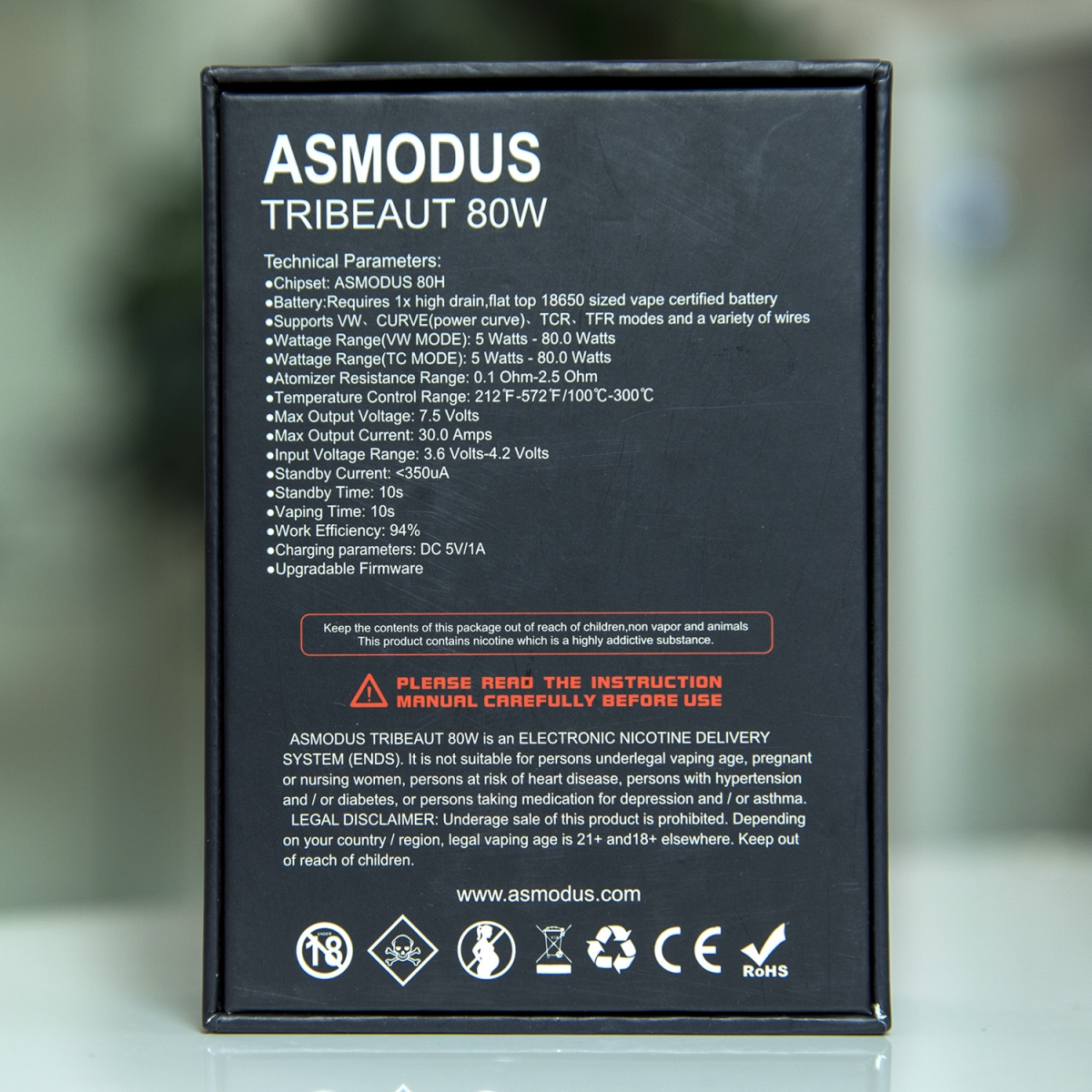 Asmodus Tribeaut TC 80W box info