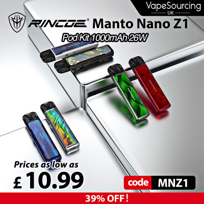 Rincoe Manto Nano Z1 Pod Kit 1000mAh 26W Deal Image