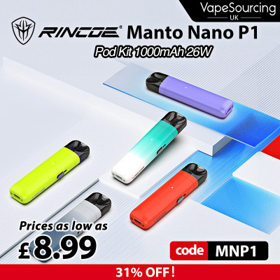 Rincoe Manto Nano P1 Pod Kit 1000mAh 26W Deal Image