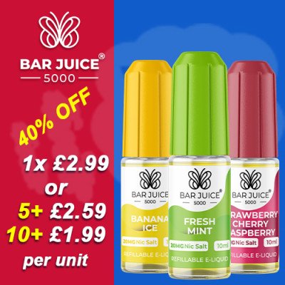 Bar Juice 5000 Nic Salt E-Liquid Deal Image