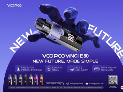 VOOPOO VINCI E80 Brings a New Future of Power and Intelligence to Vapers Worldwide image